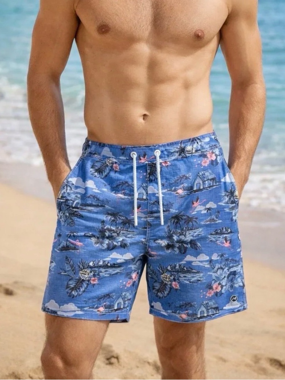 Johnnie-O Copacabana 7” Board Shorts Swim Trunks in  Size LARGE